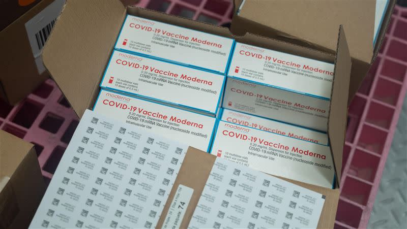美國提供台灣250萬劑莫德納疫苗。（圖／食藥署提供）