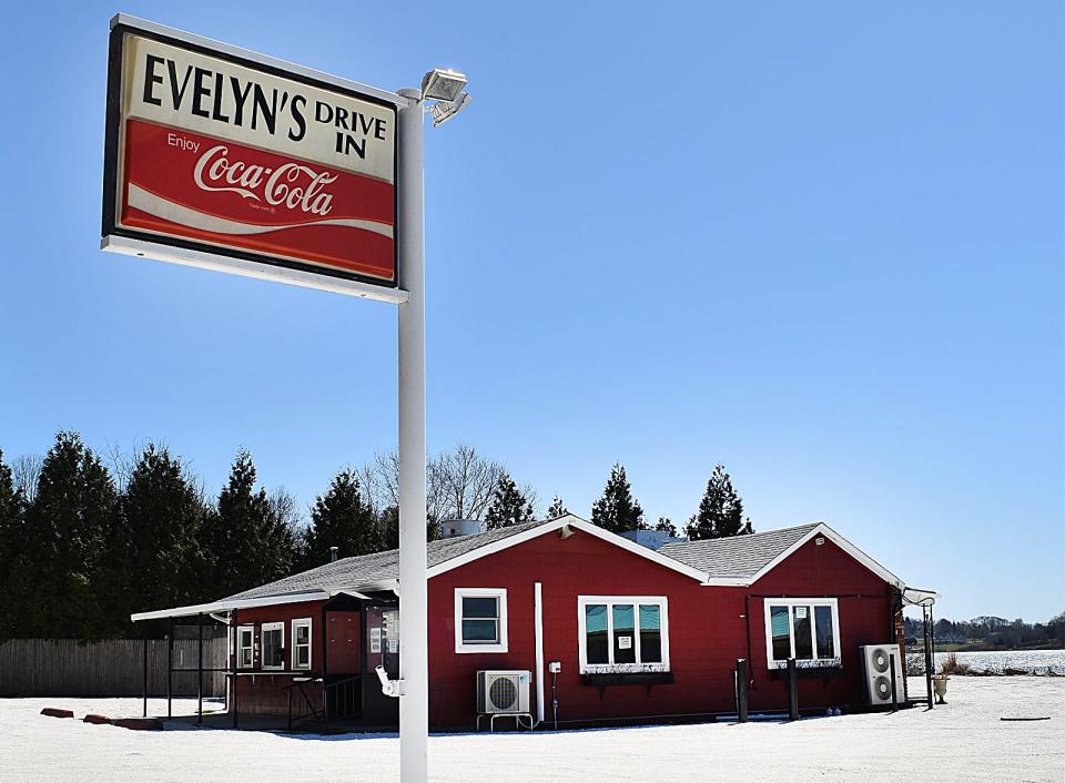 Evelyn's Drive In on Main Road in Tiverton, R.I.