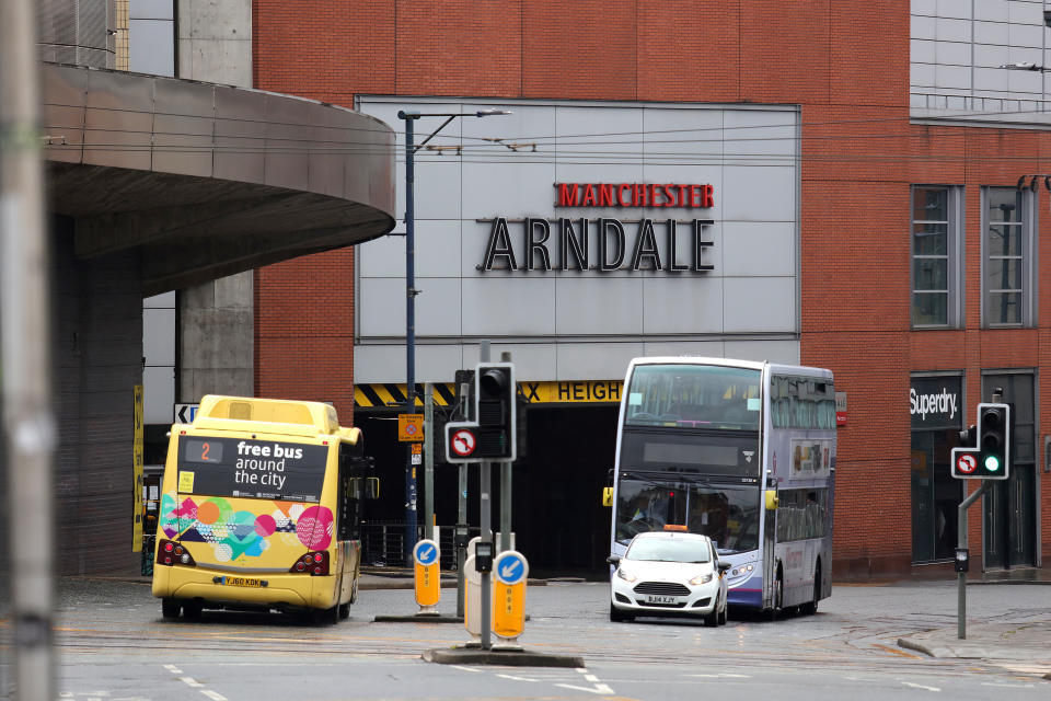 General View of the Manchester Arndale car park entrance, Manchester