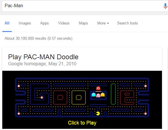 pacman-google-easter-egg