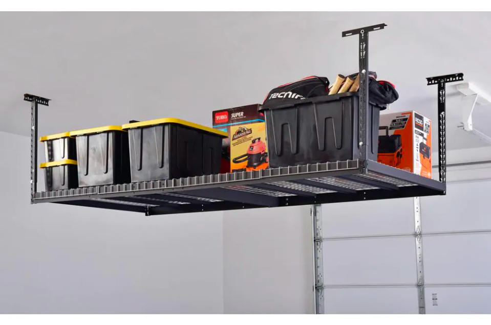 overhead storage rack for garage