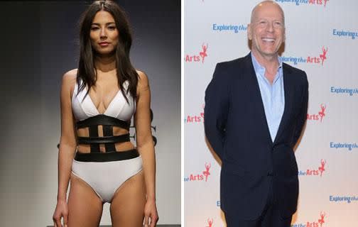 The runway sensation admits filming the sex scene with Bruce was new territory, and she told the actor he’d “have to take the lead”. Source: Getty
