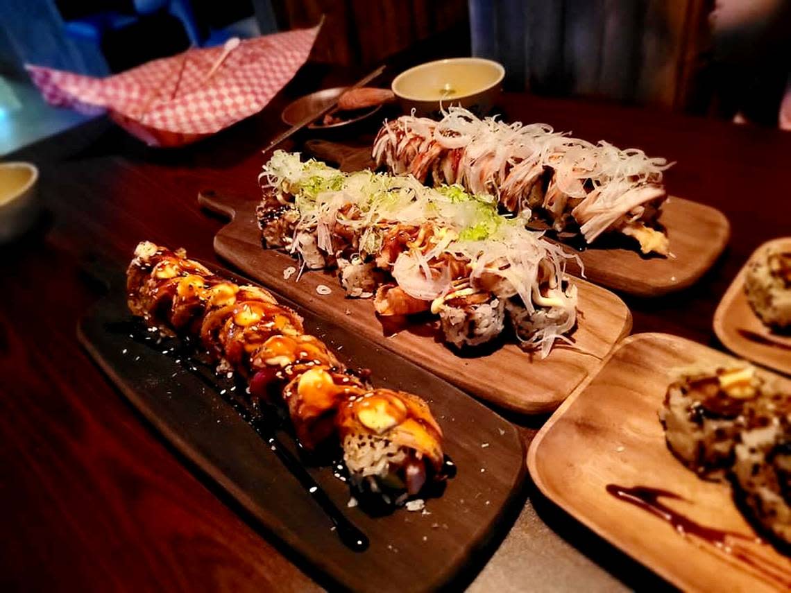 Some of the sushi rolls being served at Miya Izakaya in Wichita.