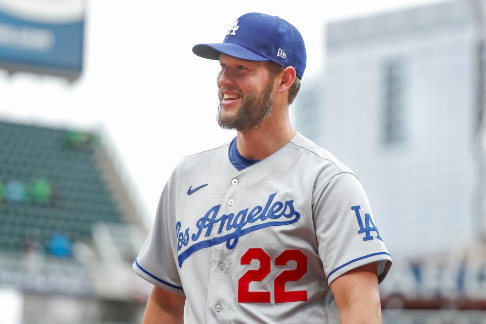 Clayton Kershaw was all smiles after retiring all 21 Twins hitters he faced in his first start of the 2022 season.