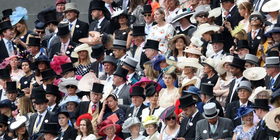 <p>Hats are a must at the high-society event.</p>