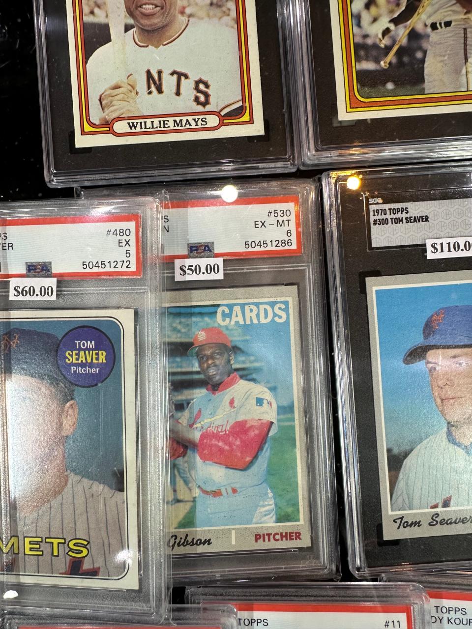 Bob Gibson card at 2024 National Sports Card Convention, at I-X Center.