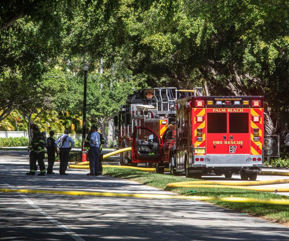 Palm Beach Fire Rescue investigates a gas leak at the intersection of North County Road and Casa Bendita on March 2. Assistant Chief Sean Baker says the department has noticed a new trend with call volume.