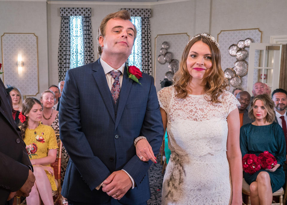 Steve McDonald married for the seventh time with Tracy Barlow. 