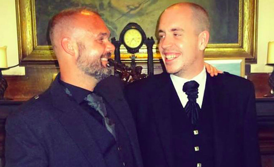 Jon Paul McAllister, left, and his fiancé, Craig Park (Picture: JustGiving)