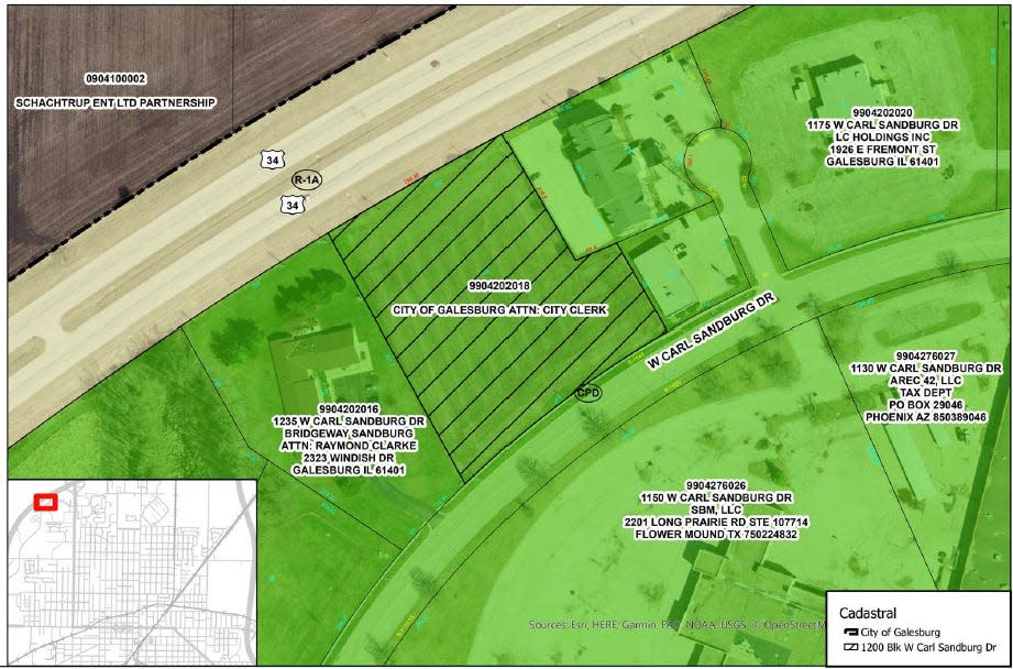 The proposed site of a new VA clinic in Galesburg is located on West Carl Sandburg Drive, in a vacant lot west of the Sherwin Paint store at 2246 Promenade Ct.