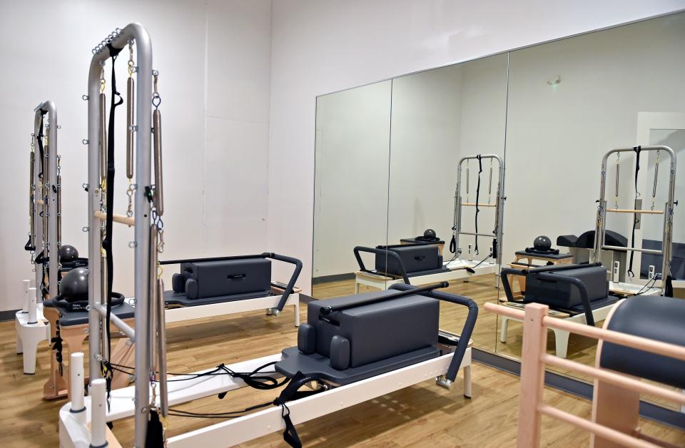 Also they have a private Pilates room at the Bodybar Pilates at 62 S. Lemon Ave. on the pedestrian level of the luxury Mark condominium building.