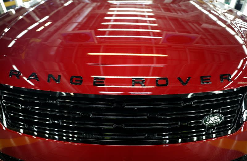 FILE PHOTO: A Range Rover S port is seen on the production line at Jaguar Land Rover’s factory in Solihull