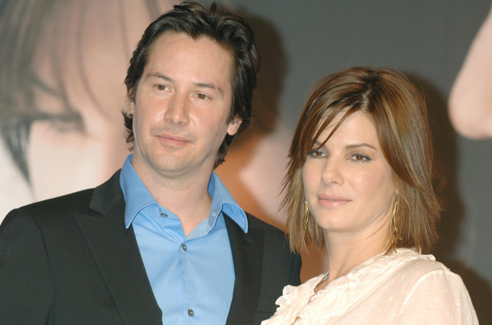 Keanu Reeves and Sandra Bullock during 