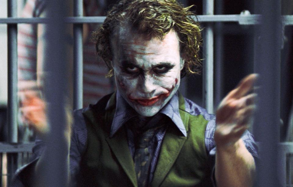 Heath Ledger won an Oscar for playing the Joker in "The Dark Knight."