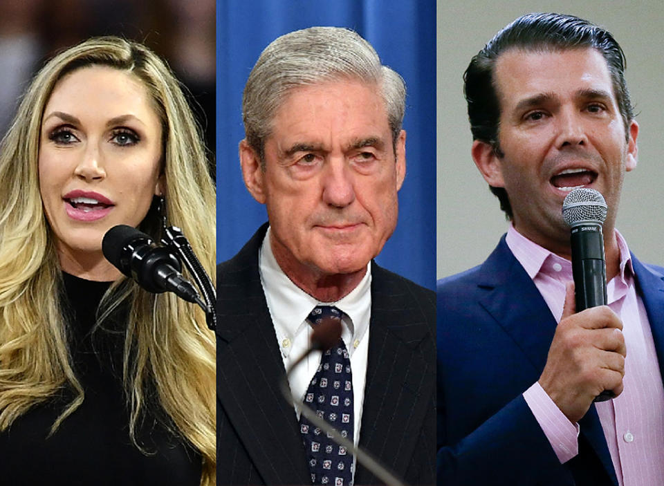 Robert Mueller's name tripped up Lara Trump and Donald Trump Jr. (Photos: Getty Images)