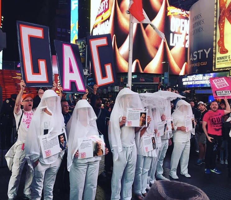 More than 100&nbsp;Gays Against Guns&nbsp;(GAG) protesters marched from New York's Union Square to Times Square Monday in honor of the 59 people killed in Sunday's mass shooting in Las Vegas.&nbsp; (Photo: Courtesy photo)