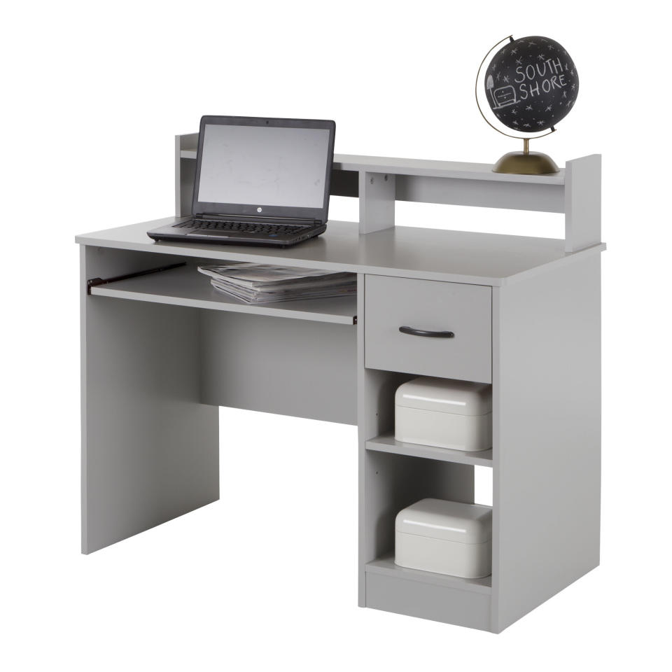 This desk comes in black, gray and oak (other shades are currently sold out). You'll find a slide-out keyboard tray, a hutch and shelves for storage. Plus, it has more than a thousand reviews. <a href="https://fave.co/2ZRcGj6" target="_blank" rel="noopener noreferrer">Find it for $108 to $129, depending on the color, at Walmart</a>.