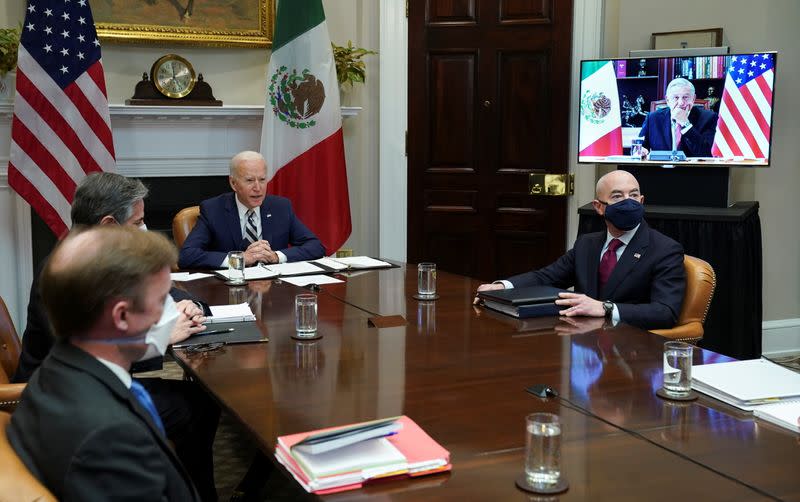 Biden has a virtual meeting with Mexico President Andres Manuel Lopez from the White House in Washington