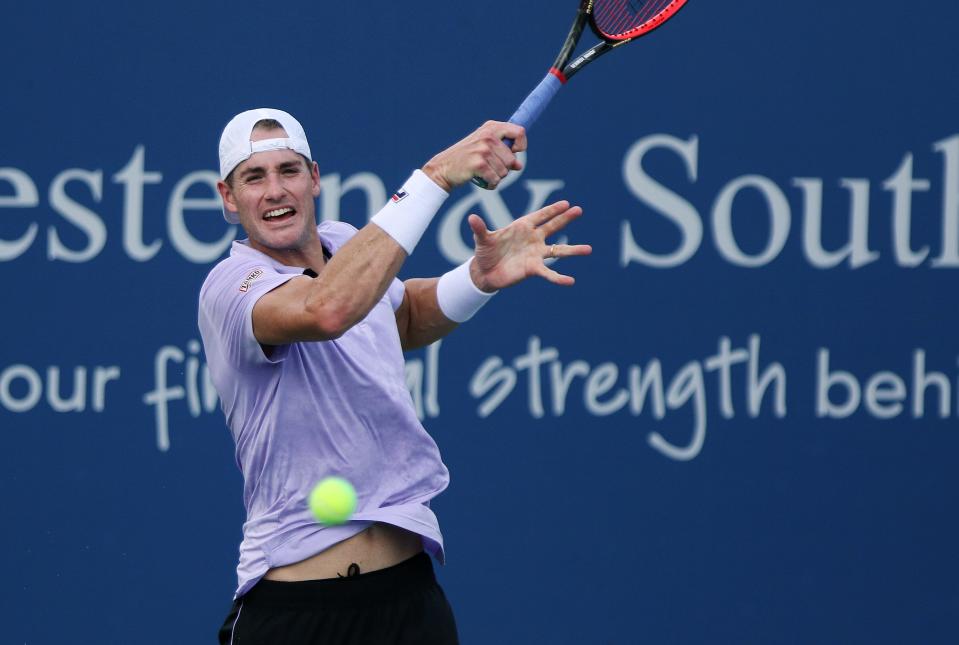 John Isner is the tallest player competing at the Western & Southern Open at 6-feet-10-inches.