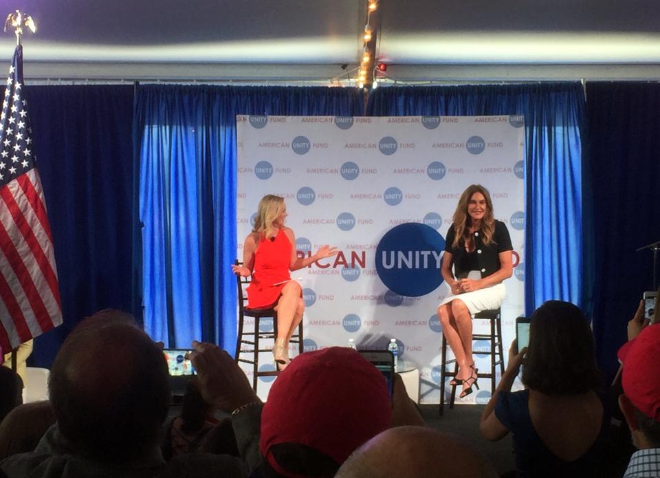 Caitlyn Jenner, right, in 2016 in Cleveland.