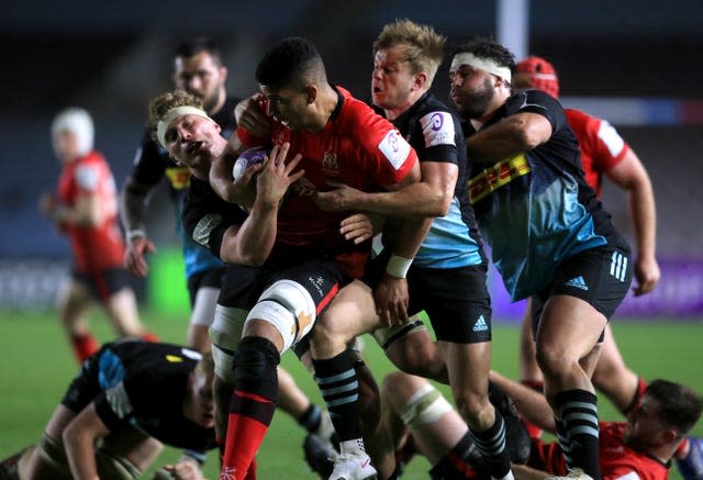 Ulster Rugby’s Cormac Izuchukwu, centre, is one of three uncapped players in the 35-man squad