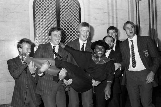 Steve Redgrave, right, won his first Olympic gold in Los Angeles in 1984