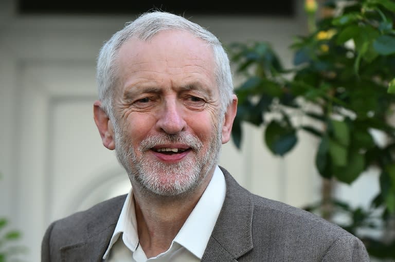 British Labour Party Leader Jeremy Corbyn leaves his home in London on June 28, 2016