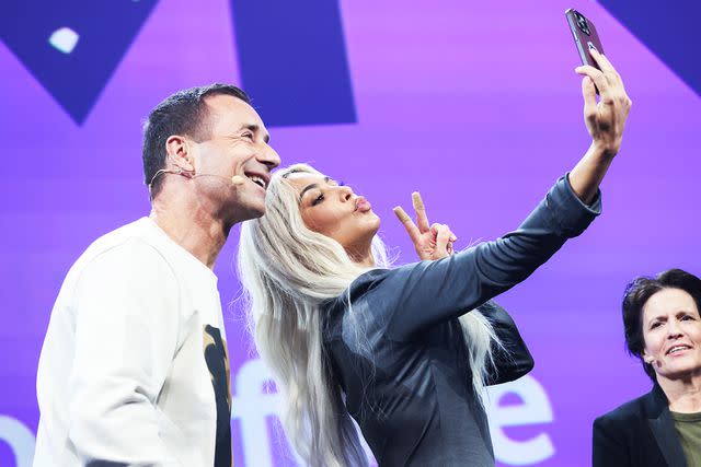 <p>Christian Charisius/picture alliance via Gett</p> Kim Kardashian at the 2024 OMR conference.