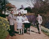 <p>Alongside Prince Philip, Queen Elizabeth, Prince Charles, and Prince Edward at Windsor on the Queen's 39th birthday.</p>