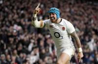 Britain Rugby Union - England v Italy - Six Nations Championship - Twickenham Stadium, London - 26/2/17 England's Jack Nowell celebrates scoring their fourth try Reuters / Toby Melville Livepic