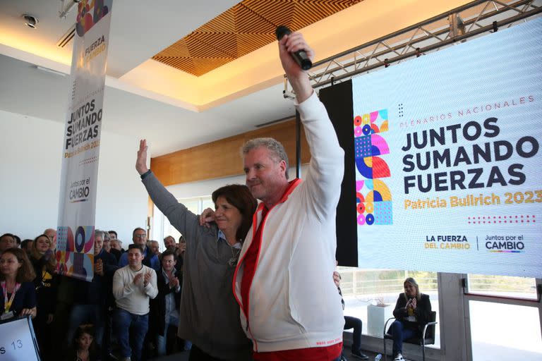 Patricia Bullrich junto al diputado Gerardo Milman en Mar del Plata