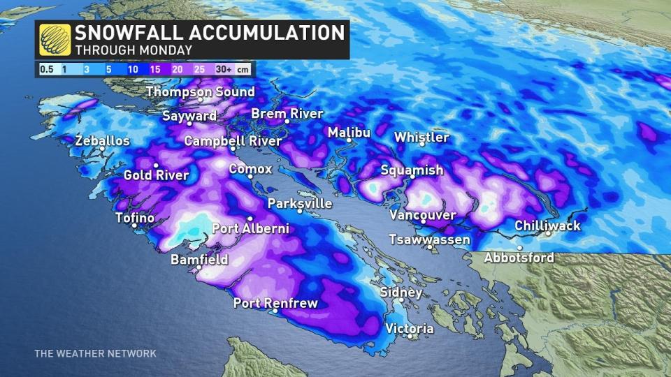 BC snow totals