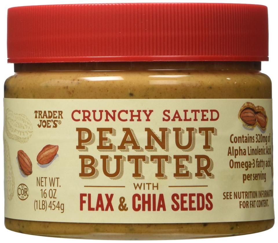38) Crunchy Salted Peanut Butter With Flax And Chia Seeds