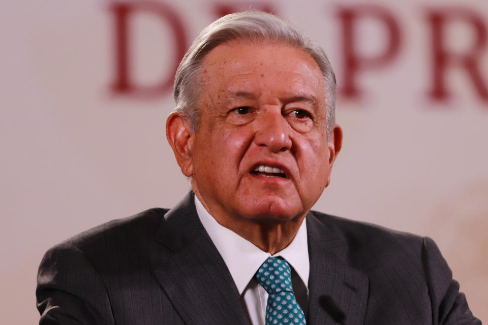 Andrés Manuel López Obrador (AMLO) presidente de México, en conferencia de presa desde Palacio Nacional |  Foto archivo: Carlos Santiago/ Eyepix Group/Future Publishing via Getty Images