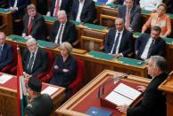 Hungarian PM Orban takes the oath of office in the Parliament in Budapest