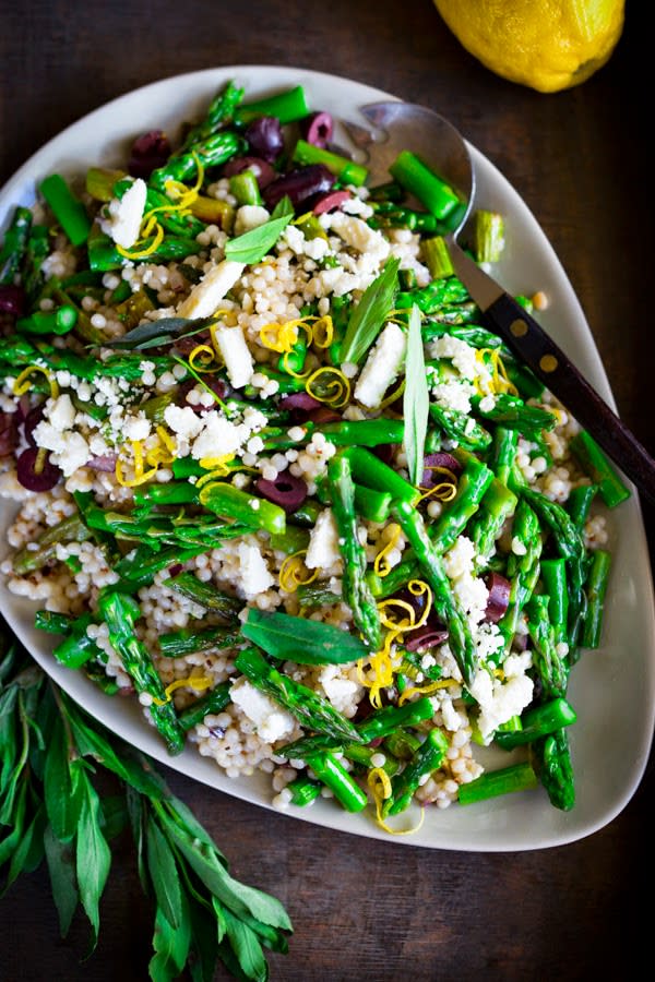 spring asparagus salad with couscous