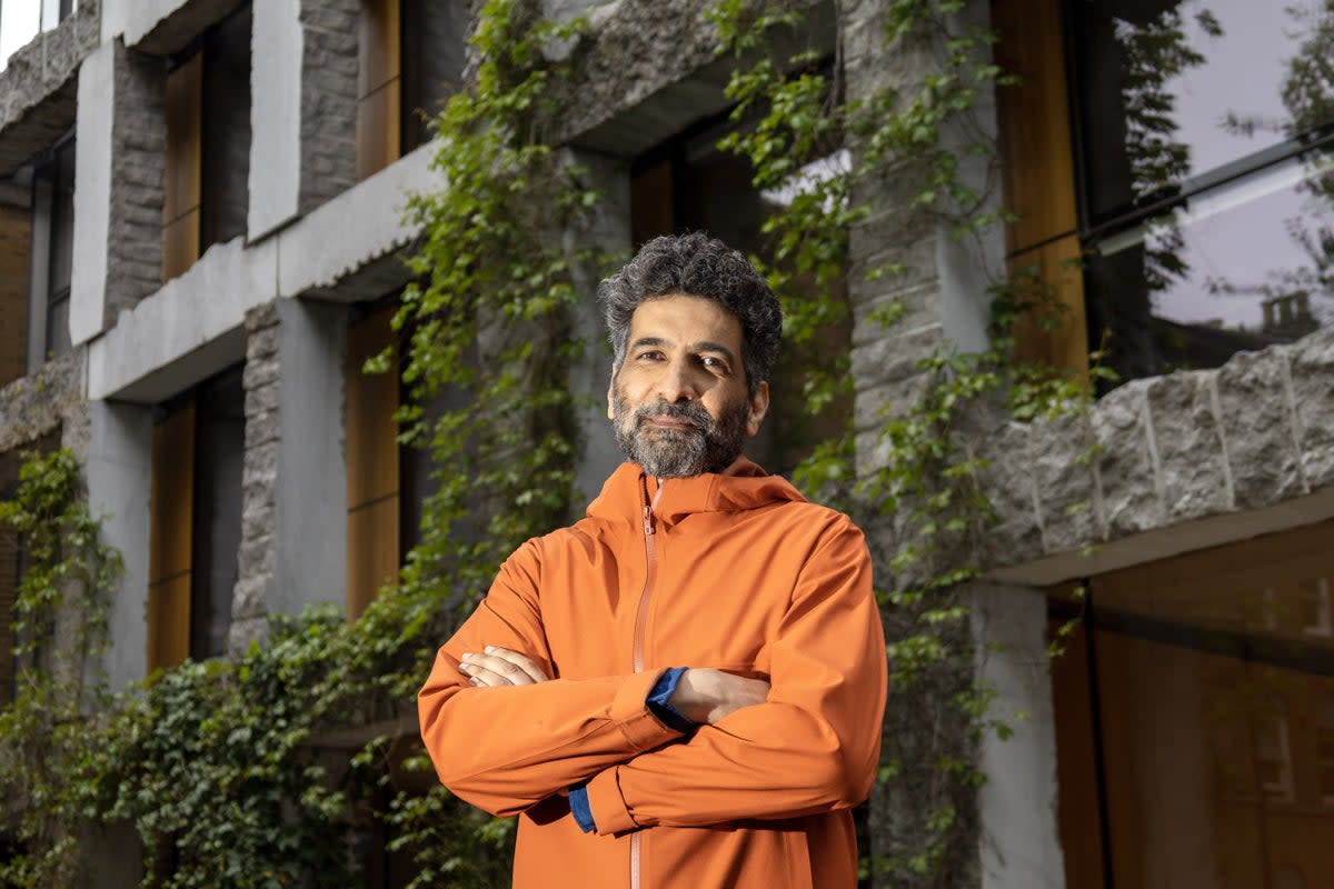 Amin Taha outside his Stirling Prize-nominated home and practice  (Adrian Lourie)