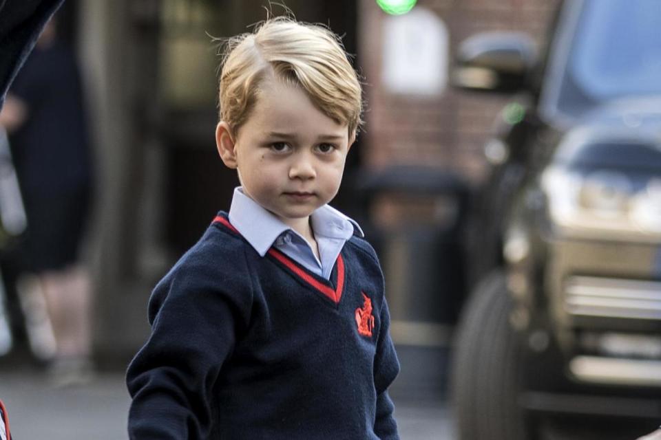 Just can't wait to be king: Prince George: Getty Images