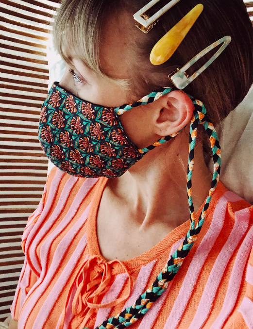 Roopa Pemmaraju Tie-Back Reusable Face Mask (Photo via Anthropologie)