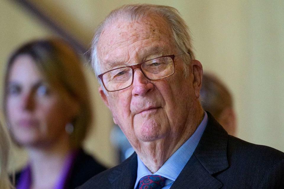 <p>Philip Reynaers / Photonews via Getty Images</p> King Albert, former monarch of Belgium, hospitalize on June 27