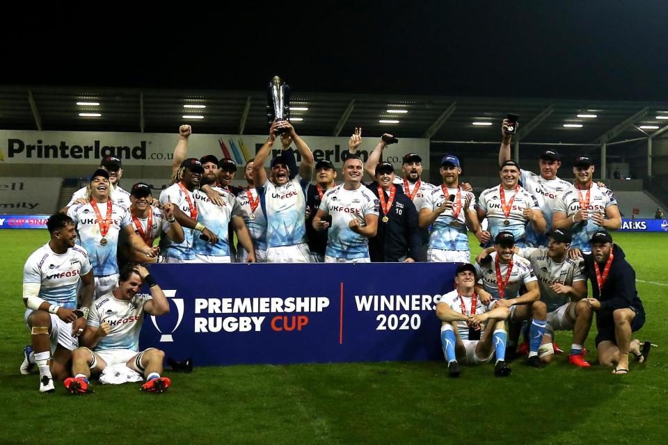 Sale celebrate clinching their first piece of silverware since 2006 (Getty Images)