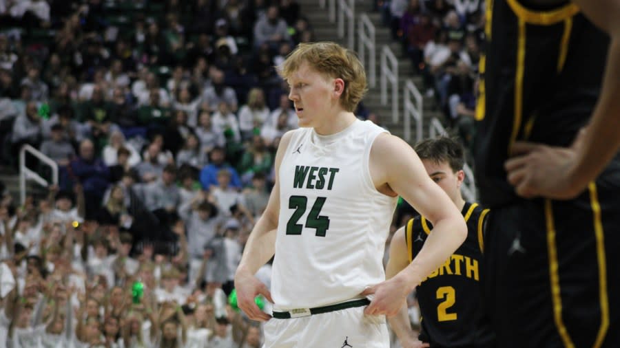 Zeeland West played North Farmington at the Breslin Center on March 15, 2024.