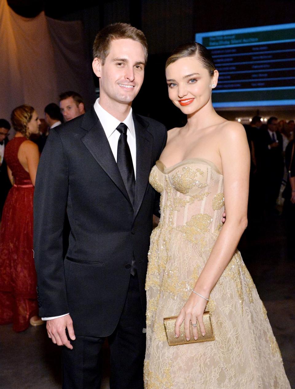 Now: Miranda Kerr and Evan Spiegel