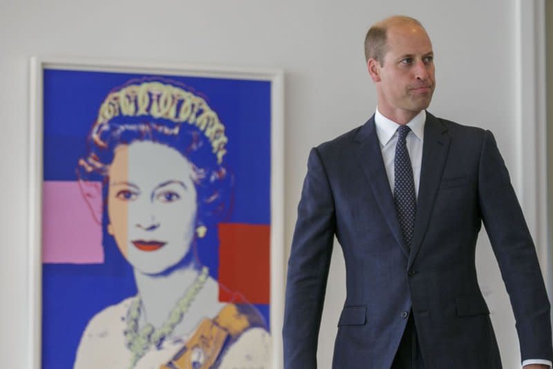 Britain's Prince William celebrated his 42nd birthday at a Taylor Swift concert with his kids on Friday in London. Pool Photo by Sarah Yensel/UPI