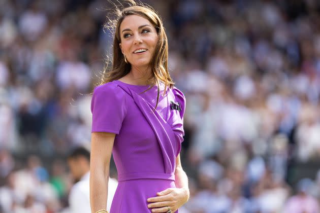 Catherine, Princess of Wales, at Wimbledon on July 14, 2024, in London.