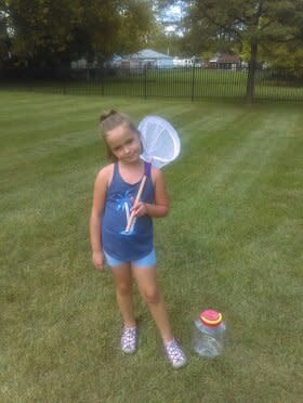 Sophia now knows that she wants to be an entomologist who studies grasshoppers when she grows up.&nbsp; (Photo: Nicole Spencer)