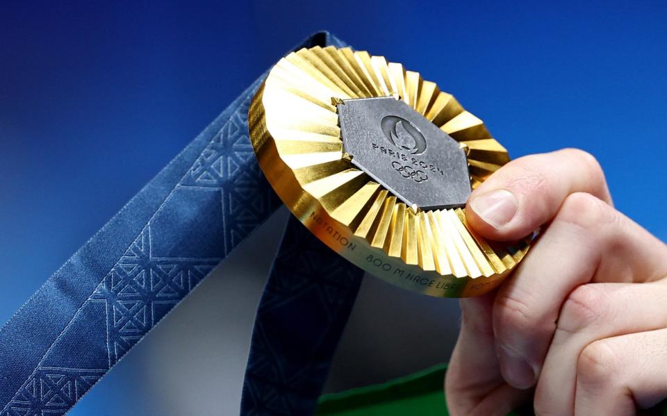 Each medal awarded contains a piece of the Eiffel Tower on the front