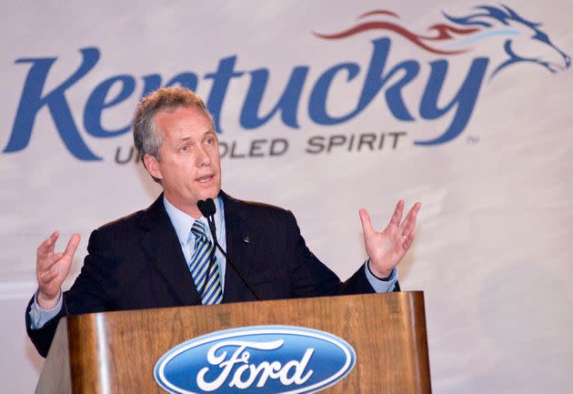 Louisville Mayor Greg Fischer, seen in 2012, said he is doing well after the incident. (Photo: via Associated Press)