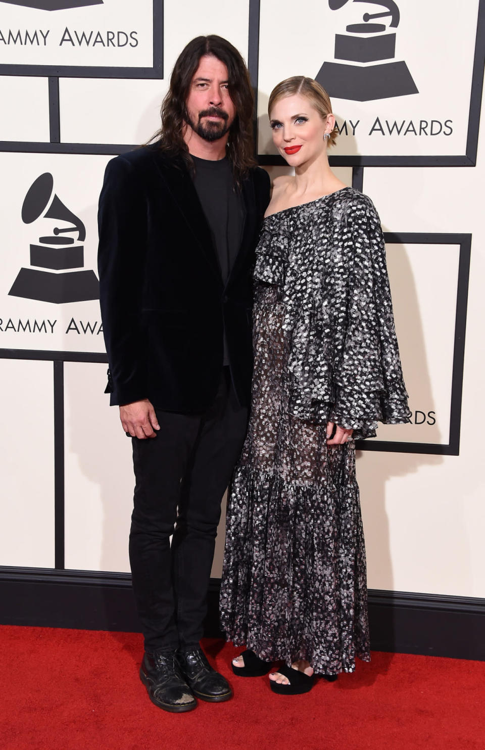 Best: Dave Grohl in black skinny jeans, combat boots, and a velvet suit at the 58th Grammy Awards at Staples Center in Los Angeles, California, on February 15, 2016.  