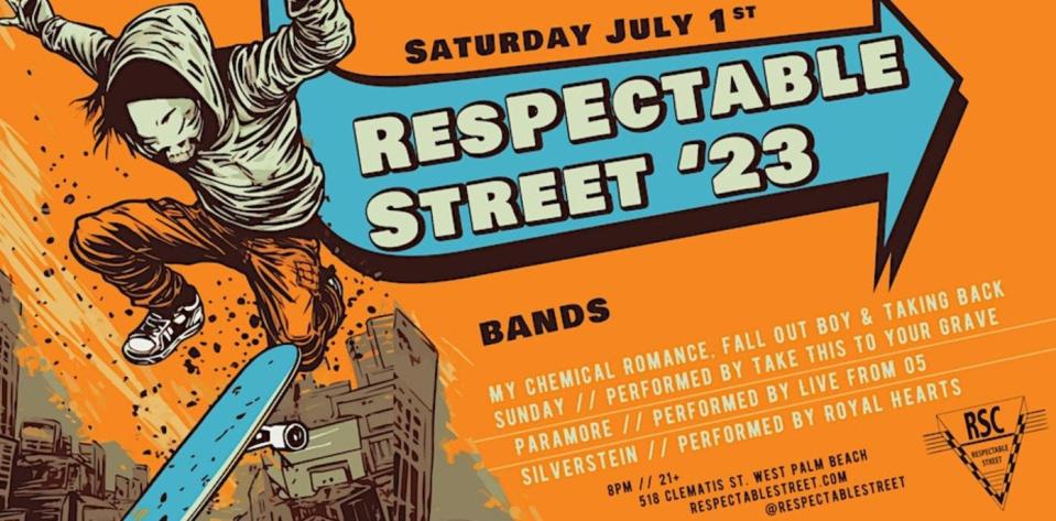 Warped Tour Respectable Street will feature Take This To Your Grave, Live From 05 and Royal Hearts Saturday, July 1.
